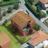 Rendering del progetto di un fabbricato plurifamiliare a Santo Stefano di Magra