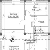 Progetto Piano terra di fabbricato plurifamiliare