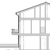 Progetto di fabbricato plurifamiliare Santo Stefano Magra, sezione