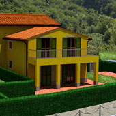 Rendering del progetto di un fabbricato plurifamiliare a Sarzana