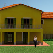 Rendering del progetto di un fabbricato plurifamiliare a Sarzana