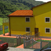 Rendering del progetto di un fabbricato plurifamiliare a Sarzana