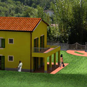 Rendering del progetto di un fabbricato plurifamiliare a Sarzana